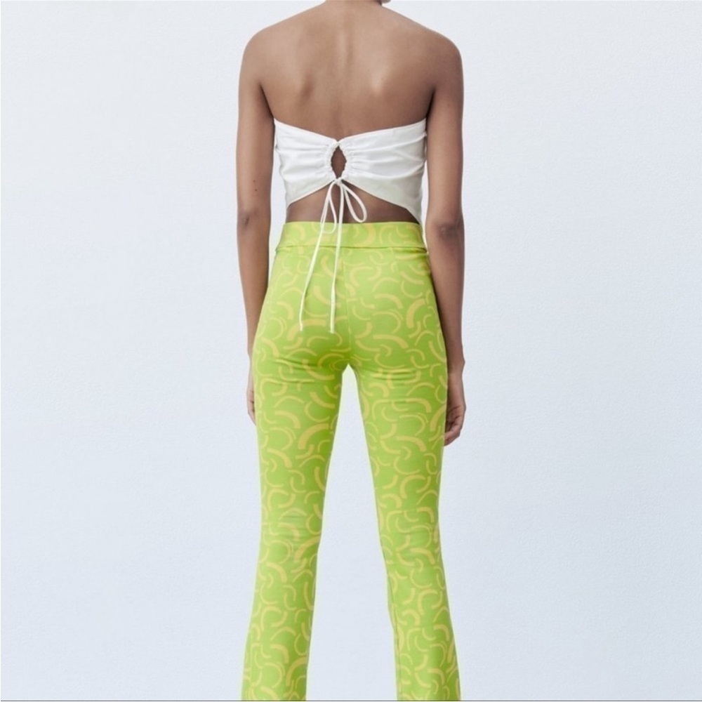 Zara NWT jacquard pull on pants SIZE EXTRA SMALL - Picture 7 of 9
